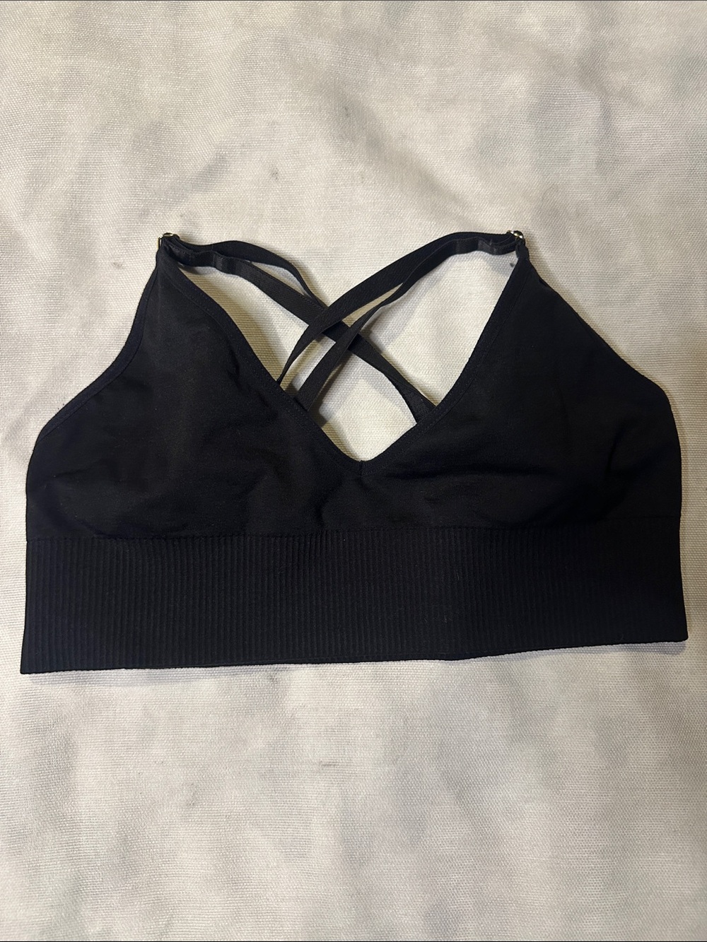Spiritual Gangster Black Crossback Seamless Bralette